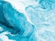 Blue Marble Texture Abstract Canvas Print