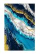 3D Beautiful Blue And Golden Abstract Canvas Print