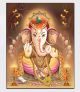 Lord Ganesha With Golden Background Canvas Print