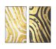 3D Modern Golden Abstract Canvas Print