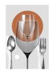 Beautiful Wine Glass with Spoon and Fork Canvas Print