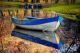 Old Wooden Boat On The Lake Canvas Print