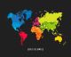 Colorful Map Of The World Canvas Print