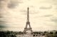 Vintage View Eiffel Tower in Paris, France Canvas Print
