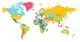 World Map With All Countries Canvas Print