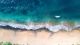 Aerial View Of Waves Beach On Early Morning Canvas Print