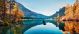 Fantastic Autumn Panorama Colorful Morning View Canvas Print