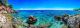 Beautiful Blue Sea and Mountains Panorama Canvas Print