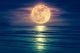 Colorful Sky with Cloud and Bright Full Moon Canvas print