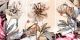 Set of Flowers With Different Textures and Colors Canvas Print
