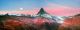 Bright Beautiful Landscape with the Famous Matterhorn Peak in Autumn in Switzerland Canvas Print