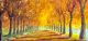 Golden and Orange Autumn Trees Canvas Print