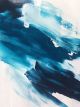 Blue and White Turquoise Abstract Canvas Print