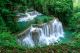 Beautiful Waterfall In The Green Forest Canvas Print