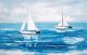 Boat Sailing in the Sea Canvas Print