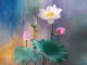 3D Lotus Flowers Canvas Print