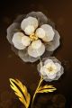 3D luxurious Golden Flower Canvas Print