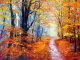 Autumn Yellow Trees Canvas Print