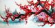 Red Blossoming Branches Canvas Print