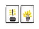 Set of 2 Modern Minimalist Art Floral Design Canvas Print
