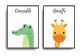 Crocodile and Giraffe Canvas Print for Kids 