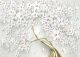 3D Mural Tree with Golden Stem and Golden Pearl with White Flowers Canvas Print