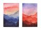 Watercolor Hills, Forest and Mountain Views Canvas Print