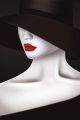 3D Image of Glamorous Girl Canvas Print