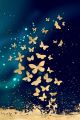 3D Golden Butterflies Canvas Print