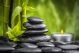 Zen Spa Stones and Bamboo with the Green Background Canvas Print