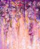 Spring Purple Flowers Wisteria Canvas Print