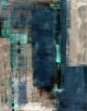 Blue and Beige Modern Abstract Canvas Print