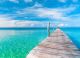 Sea Jetty on the Blue Beach Canvas Print