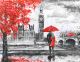 Couple In The Street In London Canvas Print