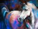Pastel Color of Horse Canvas Print