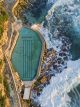Aerial View of Bronte Rock Pool Canvas Print