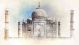 Taj Mahal Watercolor Canvas Print