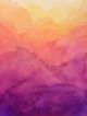 Sunset Colors in Abstract Cloudy Mountain Canvas Print