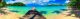 Coconut Palm Tree In Crystal Clear Beach Canvas Print